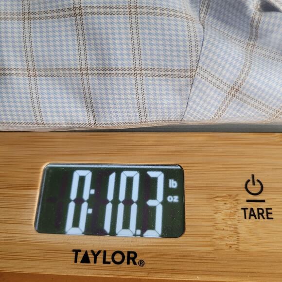 Ermenegildo Zegna Shirt Mens 17.5 44 Blue Check Plaid Regular Fit Office Career - Picture 13 of 13